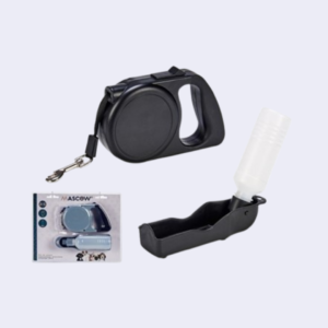 SET LAISSE RETRACTABLE POUR CHIEN ET BOUTEILLE